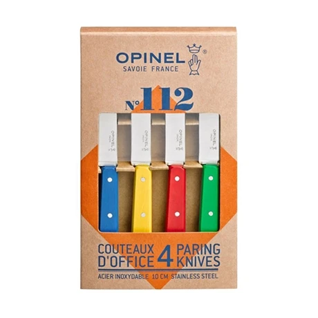 Opinel Coffret De 4 Couteaux D’office N°112, 4 Couleurs Classiques 4 Opinel Coffret De 4 Couteaux D’office N°112, 4 Couleurs Classiques – Image 2