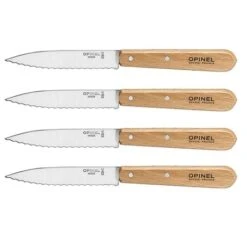 Opinel Set 4 Couteaux Office Lames Crantées Inox 10 Cm Couleur Naturel