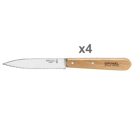 Opinel Set 4 Couteaux Office Lames Crantées Inox 10 Cm Couleur Naturel 4 Opinel Set 4 Couteaux Office Lames Crantées Inox 10 Cm Couleur Naturel – Image 2