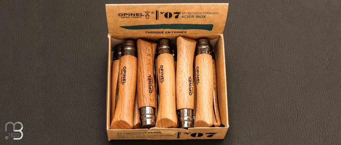 Boîte De 12 Couteaux Opinel N°7 Inox Hêtre 5 Boîte De 12 Couteaux Opinel N°7 Inox Hêtre – Image 3