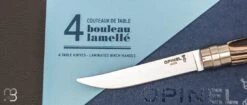 Coffret 4 Couteaux Table Opinel Bouleau Lamellé -Opinel COFFRET 4 COUTEAUX TABLE OPINEL BOULEAU LAMELLE 3 zoom