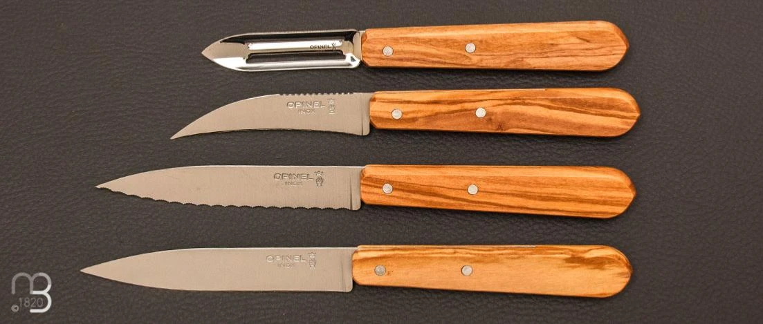 Coffret De Couteaux De Cuisine Opinel Les Essentiels - Olivier 4 Coffret De Couteaux De Cuisine Opinel Les Essentiels - Olivier – Image 2
