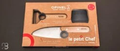 Coffret éminceur / éplucheur / Protège-doigt Opinel "Le Petit Chef" Bleu