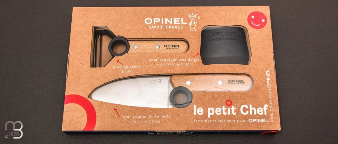 Coffret éminceur / éplucheur / Protège-doigt Opinel "Le Petit Chef" Bleu 3 Coffret éminceur / éplucheur / Protège-doigt Opinel "Le Petit Chef" Bleu