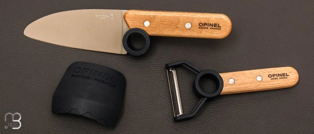 Coffret éminceur / éplucheur / Protège-doigt Opinel "Le Petit Chef" Bleu 4 Coffret éminceur / éplucheur / Protège-doigt Opinel "Le Petit Chef" Bleu – Image 2