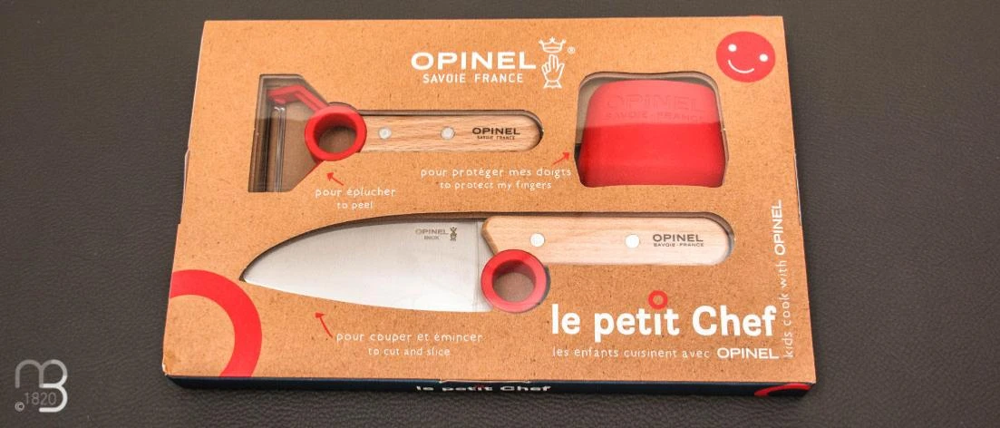 Coffret éminceur / éplucheur / Protège-doigt Opinel "Le Petit Chef" Rouge 3 Coffret éminceur / éplucheur / Protège-doigt Opinel "Le Petit Chef" Rouge