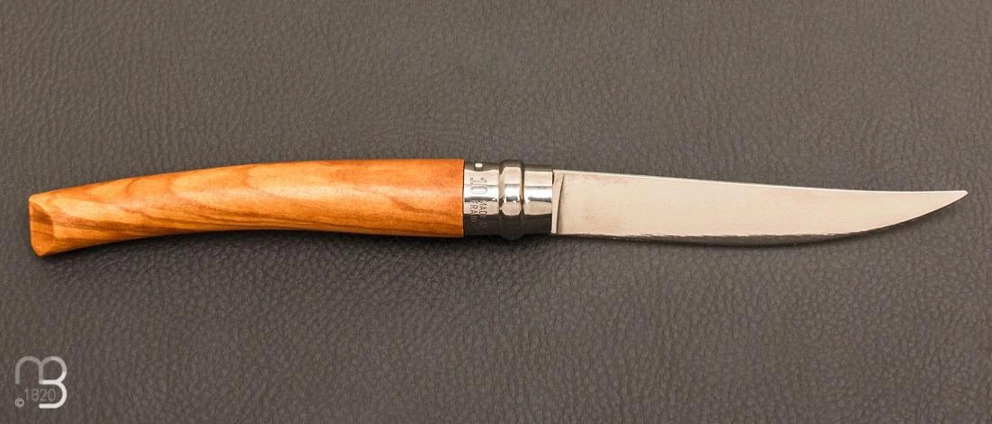 Couteau Opinel Effilé N°10 Inox Olivier - Nouvelle Version 4 Couteau Opinel Effilé N°10 Inox Olivier - Nouvelle Version – Image 2
