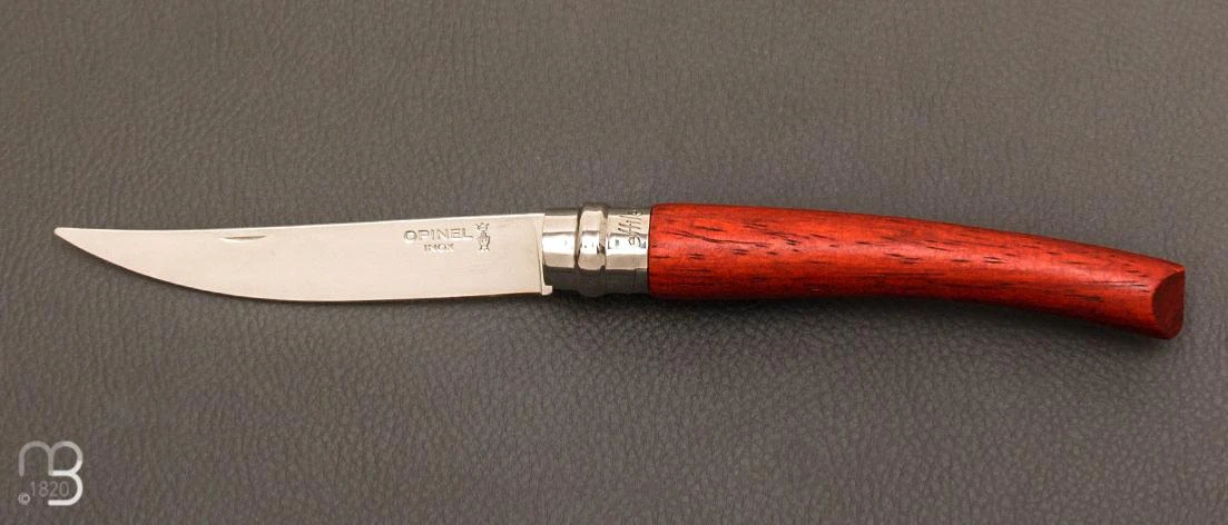 Couteau Opinel Effilé N°10 Inox Padouk - Nouvelle Version 3 Couteau Opinel Effilé N°10 Inox Padouk - Nouvelle Version