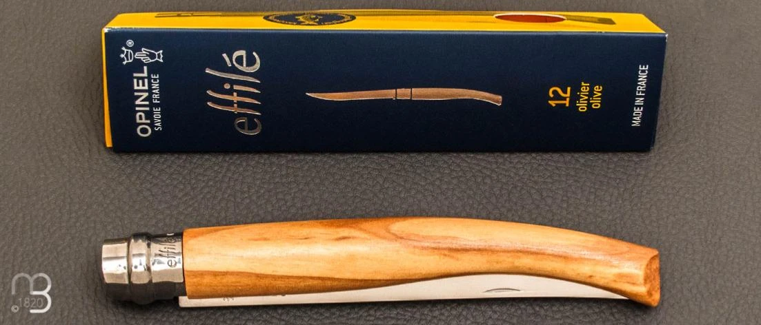 Couteau Opinel Effilé N°12 Inox Olivier - Nouvelle Version 6 Couteau Opinel Effilé N°12 Inox Olivier - Nouvelle Version – Image 4