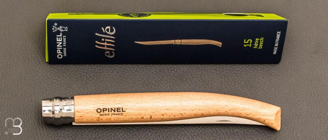 Couteau Opinel Effilé N°15 Inox Hêtre - Nouvelle Version 6 Couteau Opinel Effilé N°15 Inox Hêtre - Nouvelle Version – Image 4