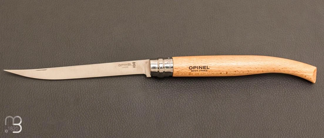 Couteau Opinel Effilé N°15 Inox Hêtre - Nouvelle Version 3 Couteau Opinel Effilé N°15 Inox Hêtre - Nouvelle Version
