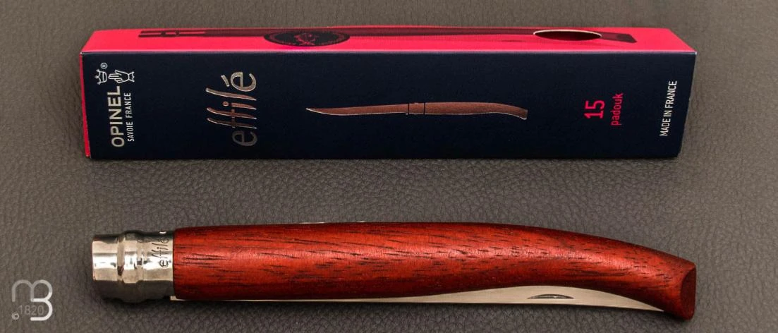 Couteau Opinel Effilé N°15 Inox Padouk - Nouvelle Version 6 Couteau Opinel Effilé N°15 Inox Padouk - Nouvelle Version – Image 4