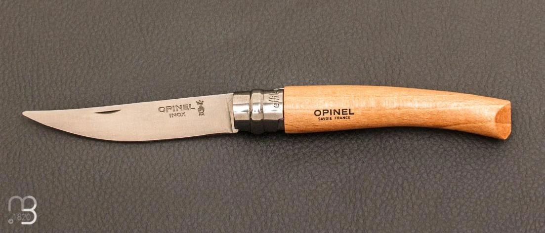 Couteau Opinel Effilé N°8 Inox Hêtre - Nouvelle Version 3 Couteau Opinel Effilé N°8 Inox Hêtre - Nouvelle Version