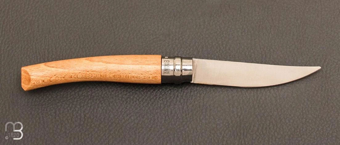 Couteau Opinel Effilé N°8 Inox Hêtre - Nouvelle Version 4 Couteau Opinel Effilé N°8 Inox Hêtre - Nouvelle Version – Image 2