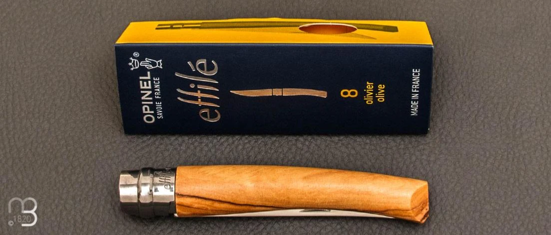 Couteau Opinel Effilé N°8 Inox Olivier - Nouvelle Version 6 Couteau Opinel Effilé N°8 Inox Olivier - Nouvelle Version – Image 4