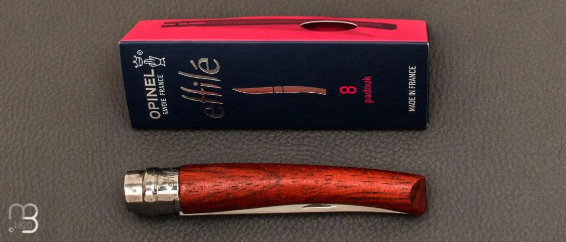 Couteau Opinel Effilé N°8 Inox Padouk - Nouvelle Version 6 Couteau Opinel Effilé N°8 Inox Padouk - Nouvelle Version – Image 4
