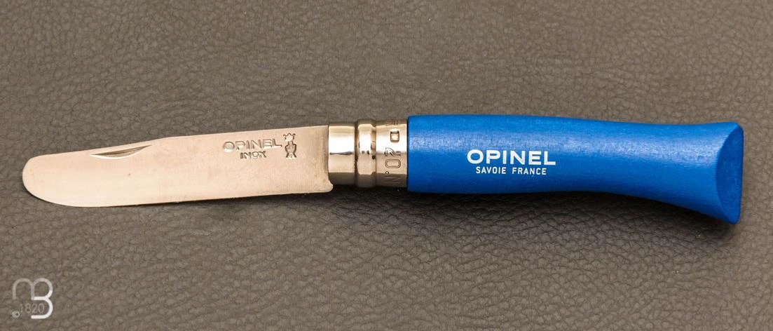 Couteau Opinel Enfant N°7 Inox Hêtre Bleu 3 Couteau Opinel Enfant N°7 Inox Hêtre Bleu