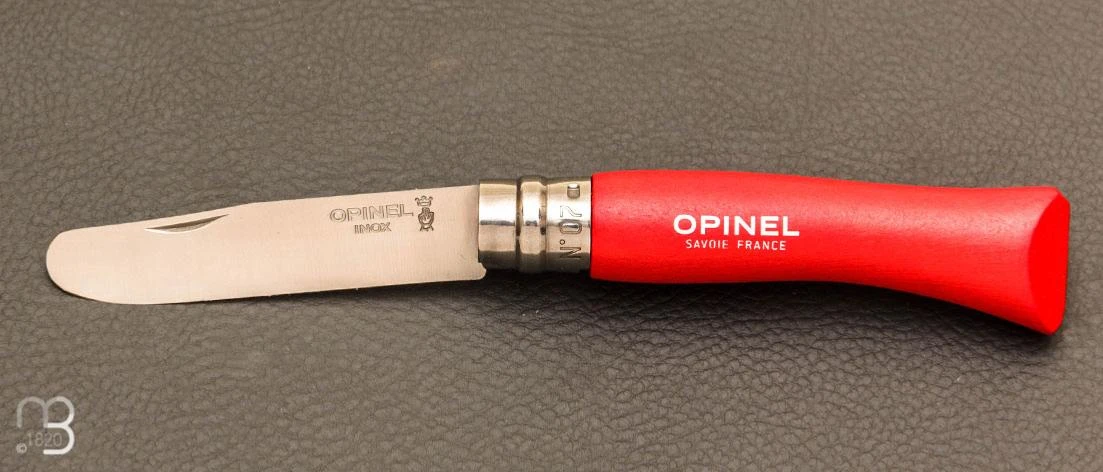 Couteau Opinel Enfant N°7 Inox Hêtre Rouge 3 Couteau Opinel Enfant N°7 Inox Hêtre Rouge