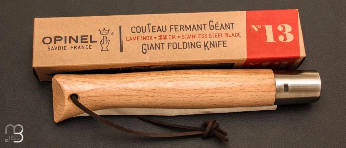 Couteau Opinel Géant N°13 Lame Inoxydable - Hêtre 7 Couteau Opinel Géant N°13 Lame Inoxydable - Hêtre – Image 5