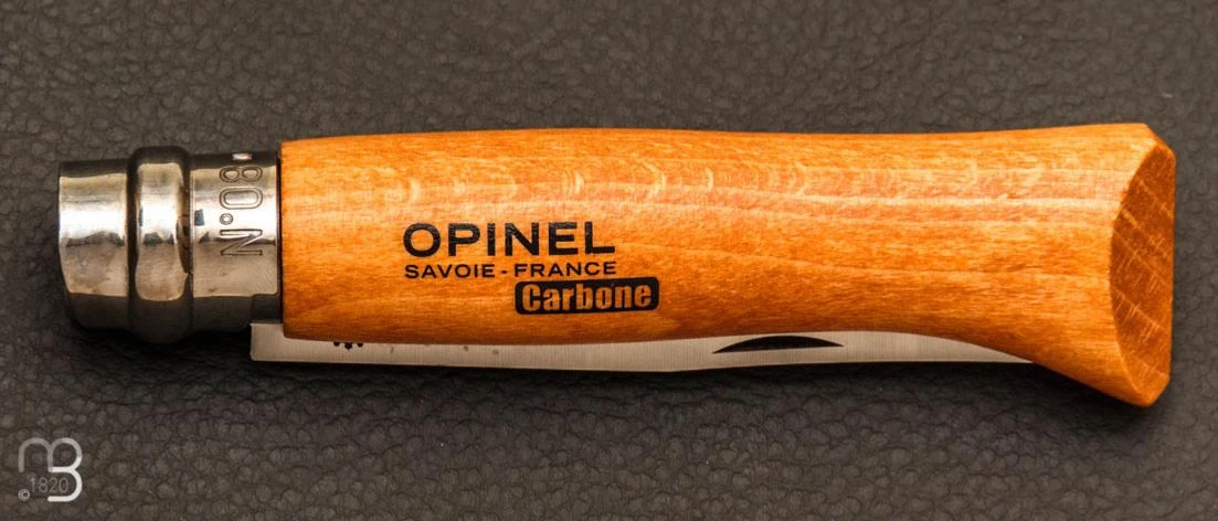 Couteau Opinel N°8 Manche Hêtre - Lame Acier Carbone 5 Couteau Opinel N°8 Manche Hêtre - Lame Acier Carbone – Image 3