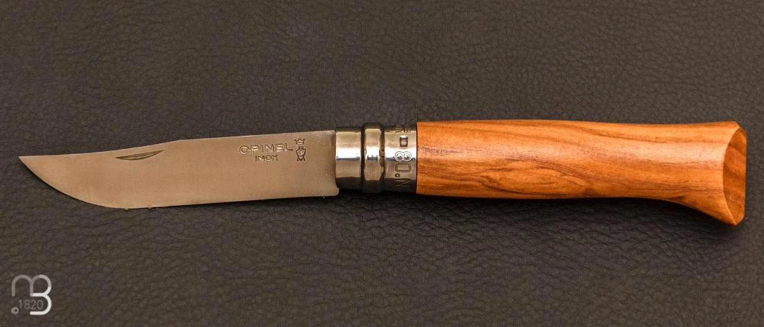 Couteau Opinel N°8 Inox Olivier Avec Plumier 4 Couteau Opinel N°8 Inox Olivier Avec Plumier – Image 2