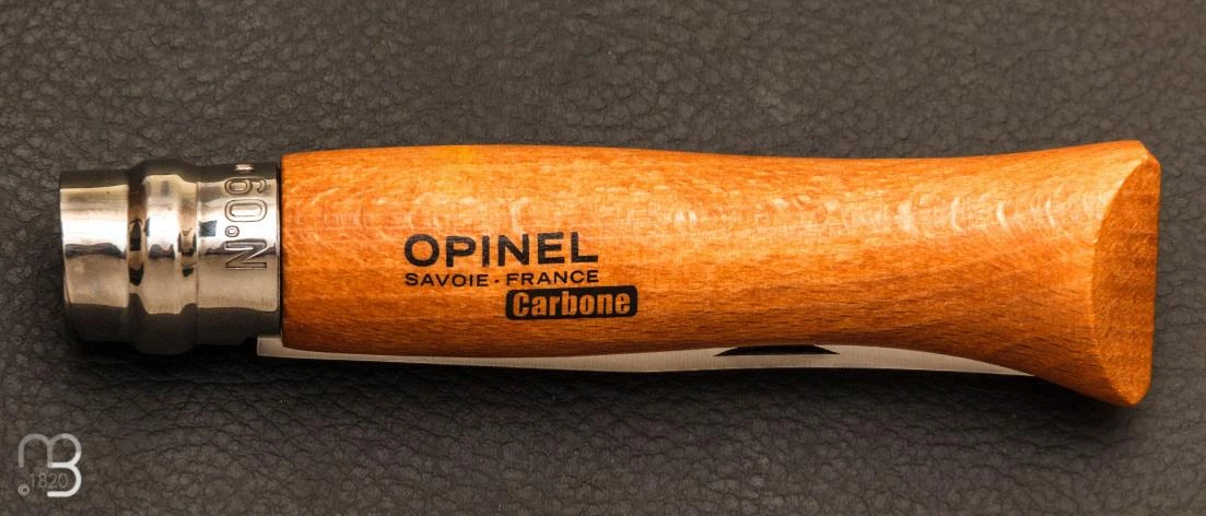 Couteau Opinel N°09 Manche Hêtre - Lame Acier Carbone 5 Couteau Opinel N°09 Manche Hêtre - Lame Acier Carbone – Image 3