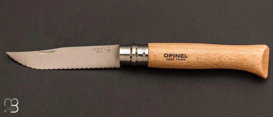 Couteau Opinel N°12 Lame Crantée Inox Hêtre 3 Couteau Opinel N°12 Lame Crantée Inox Hêtre