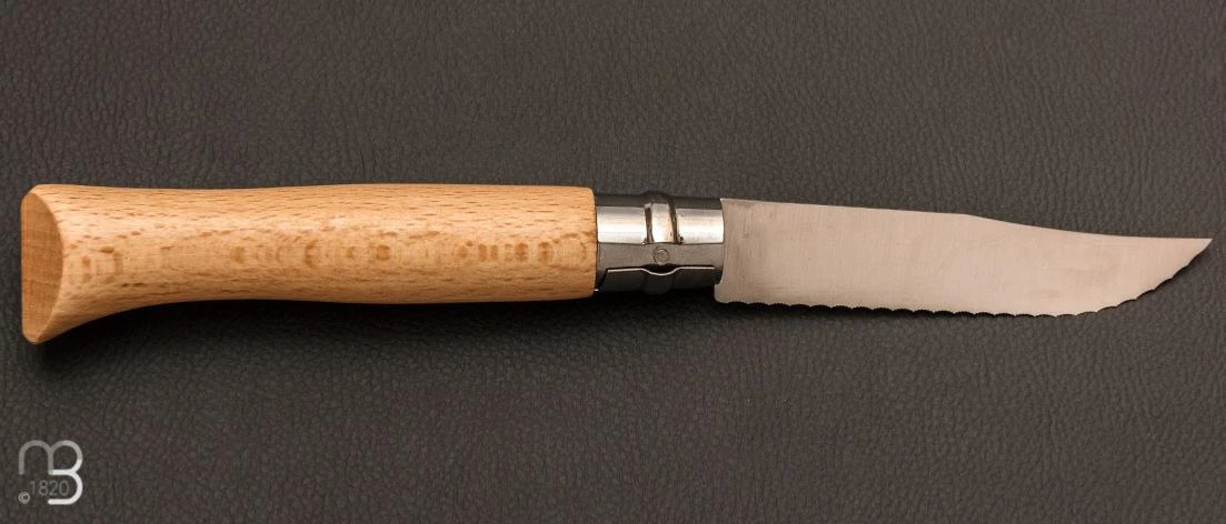 Couteau Opinel N°12 Lame Crantée Inox Hêtre 4 Couteau Opinel N°12 Lame Crantée Inox Hêtre – Image 2