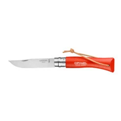 Couteau Pliant Français Baroudeur N°07 Inox Orange Manche Bois De Charme Opinel
