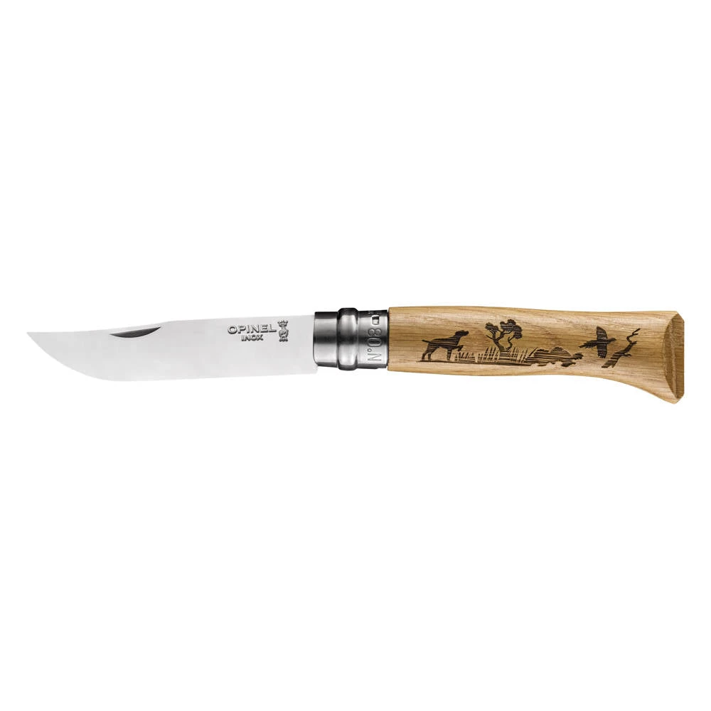 Couteau Pliant Français N°8 Animalia Chien Manche Chêne Opinel 3 Couteau Pliant Français N°8 Animalia Chien Manche Chêne Opinel