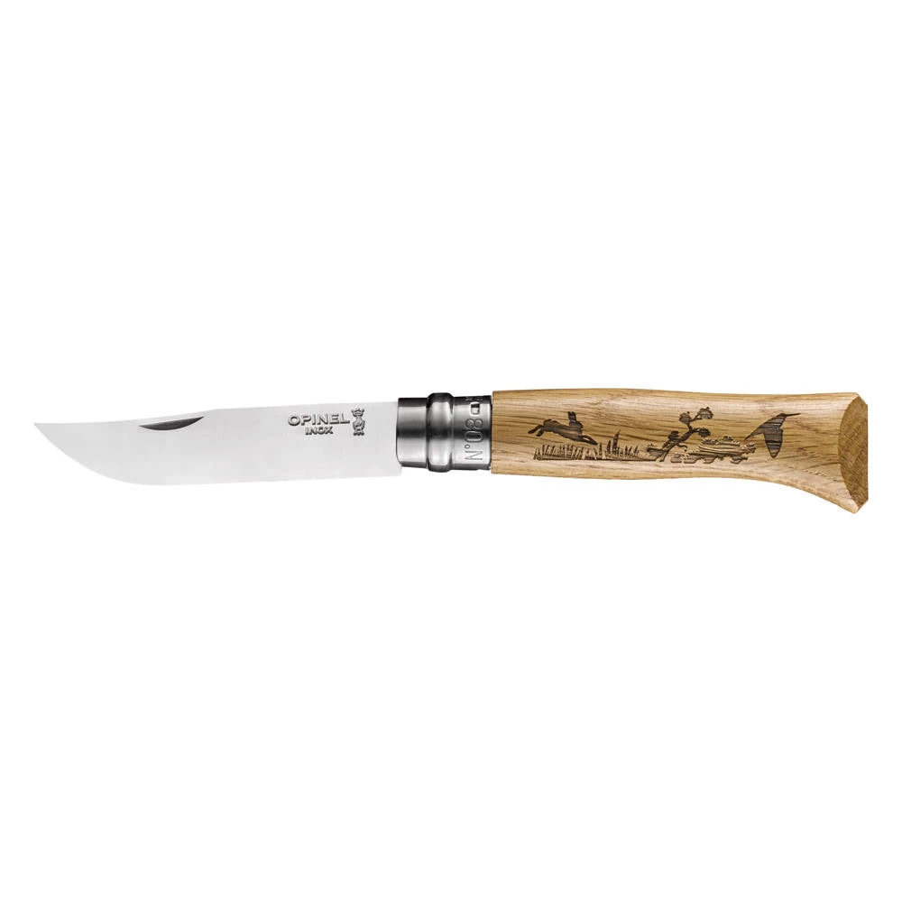 Couteau Pliant Français N°8 Animalia Lièvre Manche Chêne Opinel 3 Couteau Pliant Français N°8 Animalia Lièvre Manche Chêne Opinel