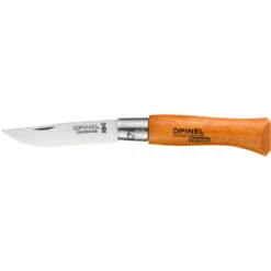 Couteau Pliant Français Tradition Carbone N°04 Manche Hêtre Opinel