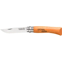 Couteau Pliant Français Tradition Carbone N°07 Manche Hêtre Opinel