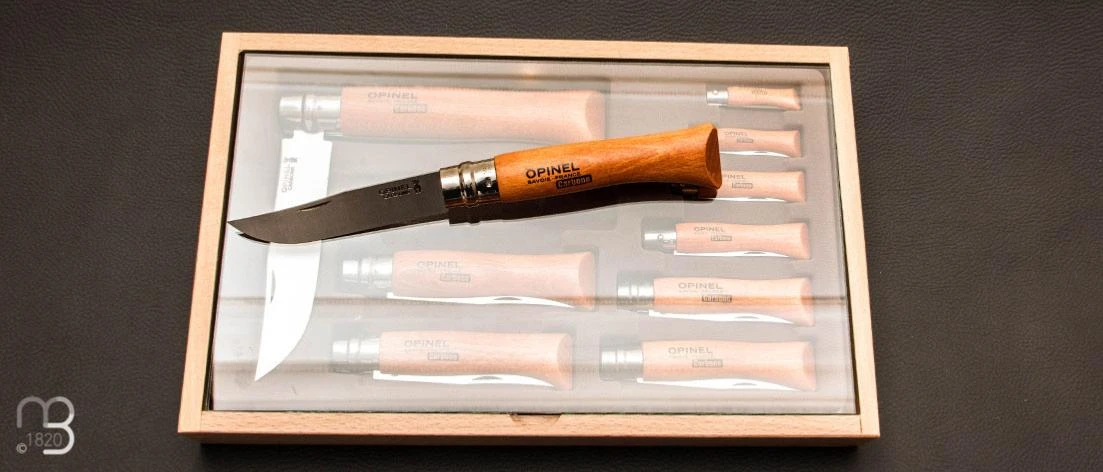 Couteaux Opinel Collection Carbone Ramasse-monnaie 4 Couteaux Opinel Collection Carbone Ramasse-monnaie – Image 2