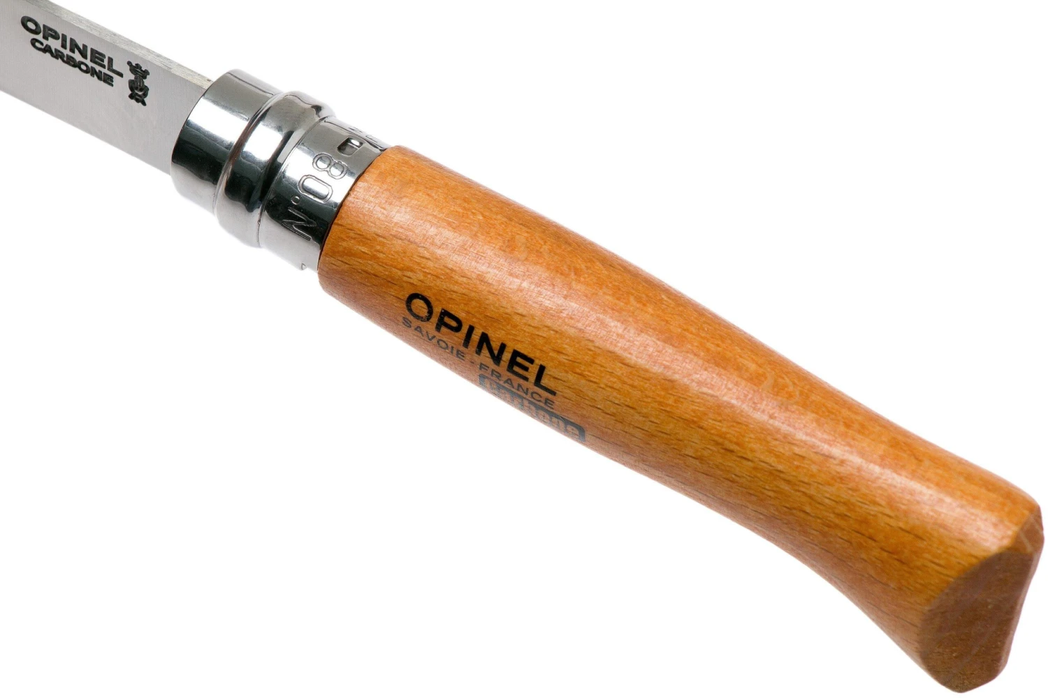 Opinel Couteau De Poche No.8 Gamme De Luxe Avec étui En Cuir, Acier Carbone 7 Opinel Couteau De Poche No.8 Gamme De Luxe Avec étui En Cuir, Acier Carbone – Image 5