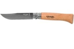 Opinel Couteau De Poche No. 8 Classic, Inox, Avec Ă©tui En Cuir, HĂȘtre