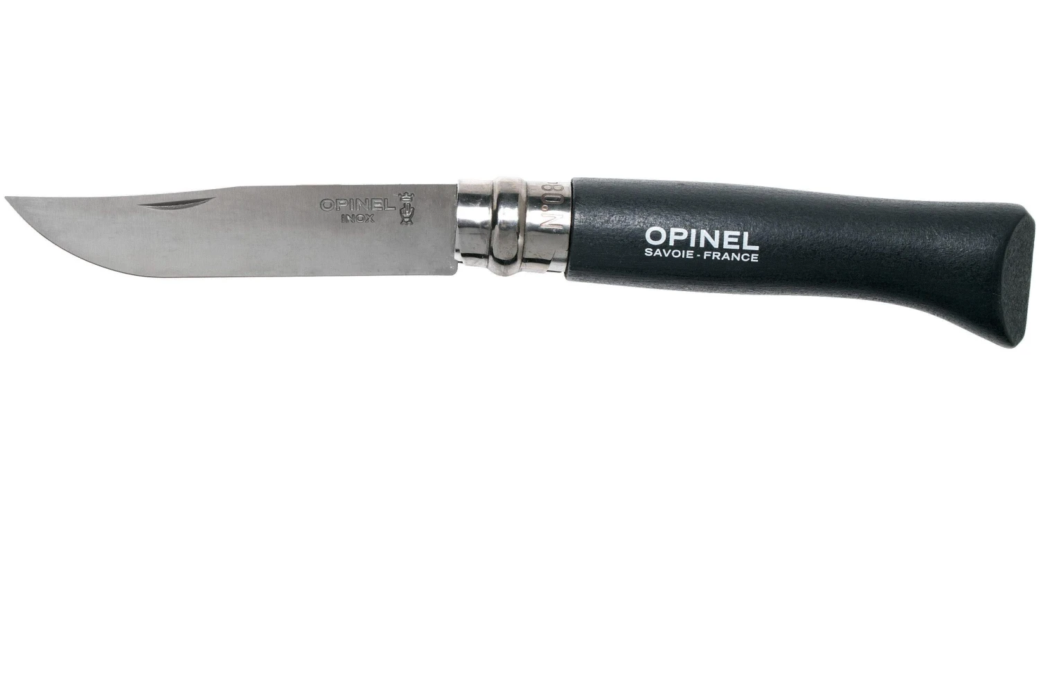 Opinel No. 08RV Noir, Couteau De Poche, Acier Inoxydable, Lame 8,5 Cm 3 Opinel No. 08RV Noir, Couteau De Poche, Acier Inoxydable, Lame 8,5 Cm