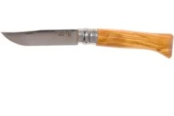 Opinel Couteau De Poche No. 8 Gamme De Luxe, Inox, Olivier