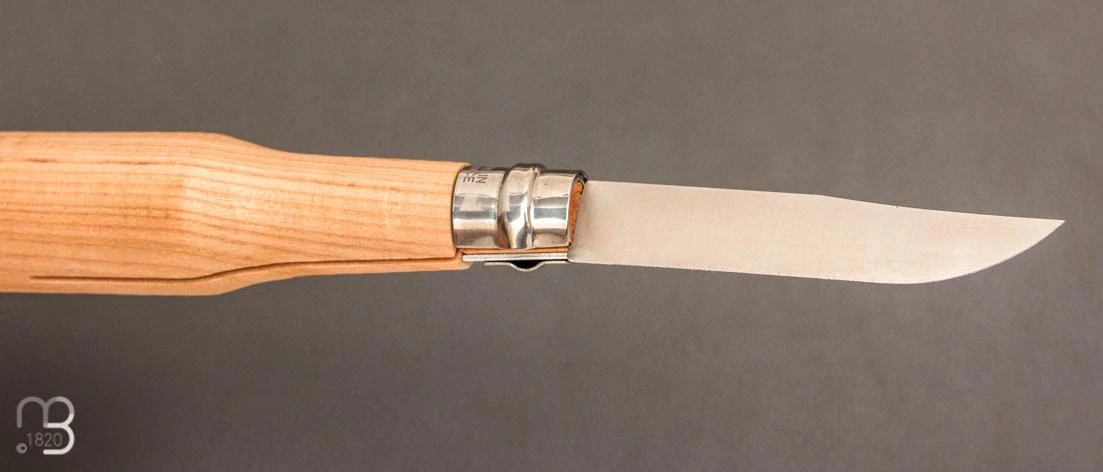 Couteau Opinel N°8 à Sculpter En Merisier - Lame Acier Carbone 6 Couteau Opinel N°8 à Sculpter En Merisier - Lame Acier Carbone – Image 4