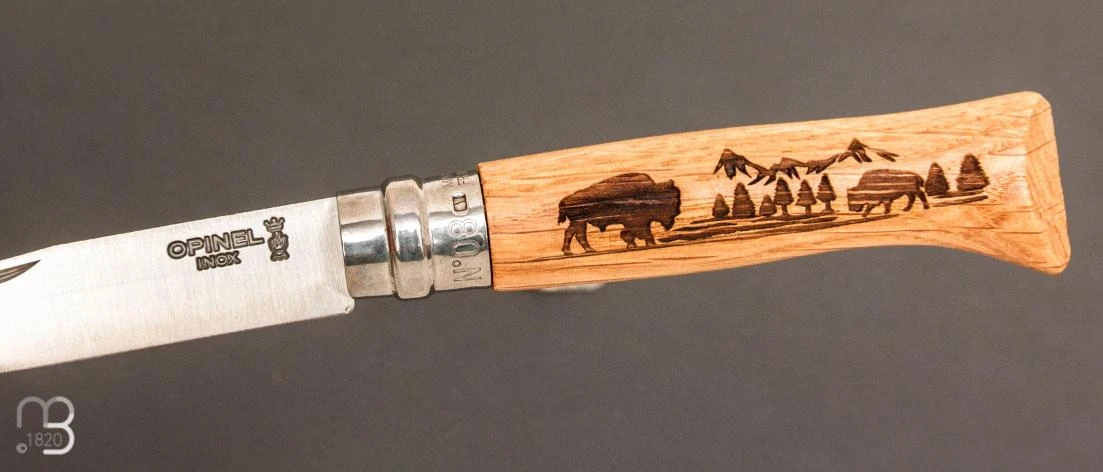 Couteau Opinel N ° 08 ANIMALIA AMERICA - Bison 6 Couteau Opinel N ° 08 ANIMALIA AMERICA - Bison – Image 4