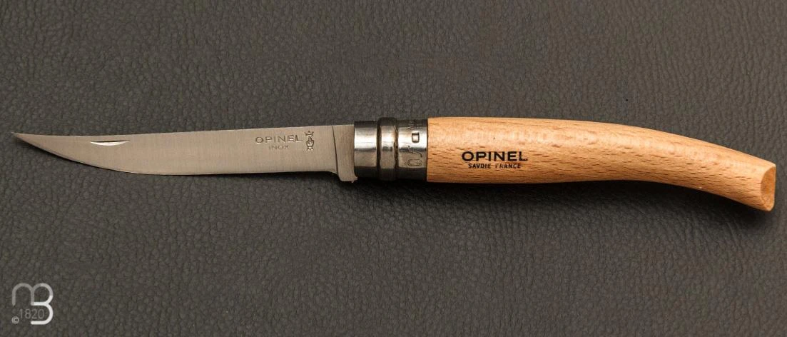 Couteau Opinel Effilé N°10 Inox Hêtre 3 Couteau Opinel Effilé N°10 Inox Hêtre