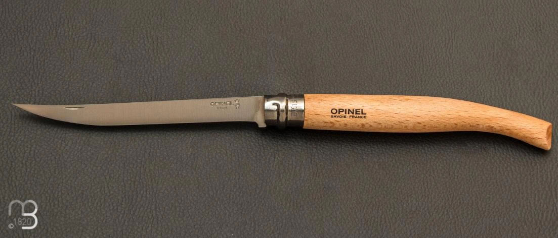 Couteau Opinel Effilé N°15 Inox Hêtre 3 Couteau Opinel Effilé N°15 Inox Hêtre